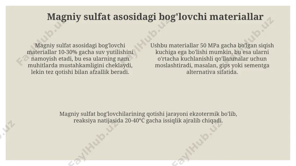 magnezial bog'lovchi moddalar - Page 4