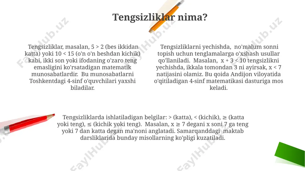 tengsizliklar (4-sinf matematika) - Page 4