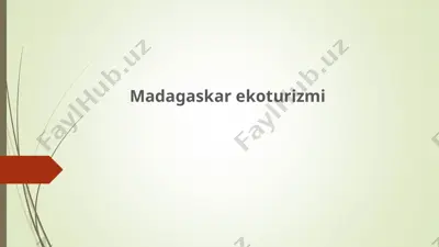 madagaskar ekoturizmi — PPT