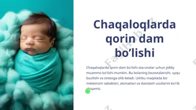 chaqaloqlarda qorin dam bo’lishi — PPTX