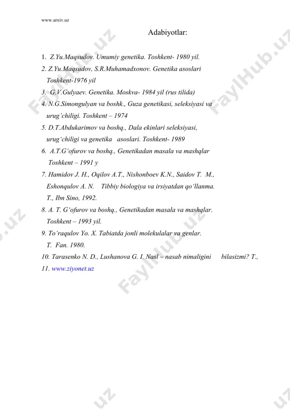 genetika fanining maqsadi va o‘rganish uslublari - Page 5