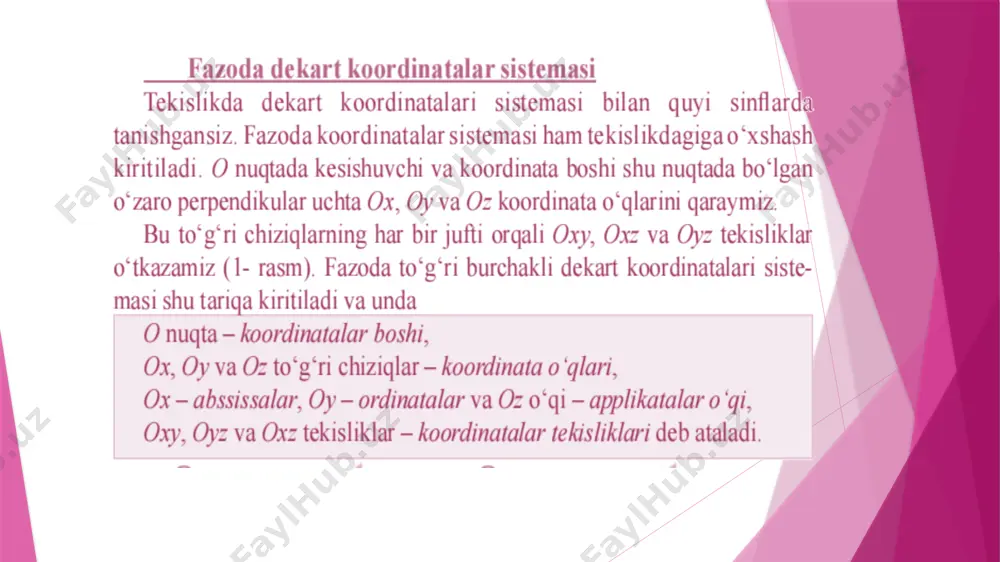 fazoda koordinatalar sistemasi - Page 2