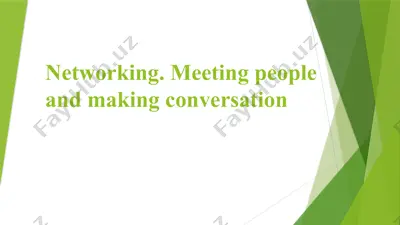 networking. meeting people and making conversation — PPTX