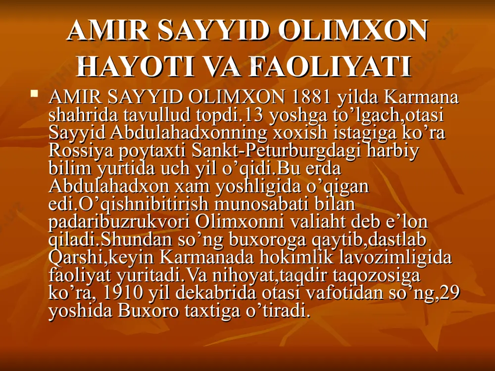 amir olimxon va uning shajarasi - Page 5
