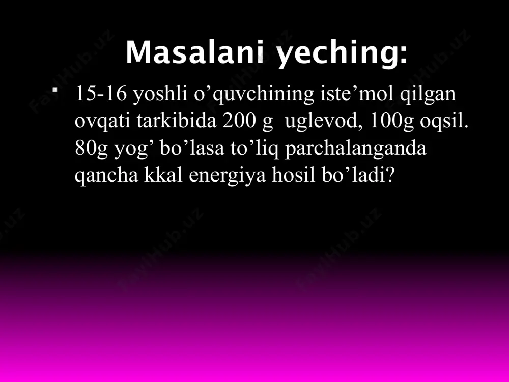 amin, antinevrit vitamin) bo’lib, 1912 yilda k. funk tomonidan kristal holatda ajratib olingan. keyinchalik esa, uning kimyoviy sintezi amalga oshirilgan. vitamin b ni tarkibida amin guruxi bilan birga oltingugurt ham uchraydi, shuning uchun uni tiamin deb nomlangan. yava orolida joylashgan turmaning gospitalida vrach bo’lib ishlovchi gollandiyalik eykman 1886 yilda turma xovlisida boqiladigan tovuqlarni kepagidan tozalangan guruch bilan boqilganda «beri-beri» ga o’xshash kasallikka chalinganligini va ularni kepagi tozalanmagan guruch bilan boqilganda esa, bu kasallikning yo’qolishini kuzatdi. shu shifokor tomonidan 25000 mahbus ustida o’tkazilgan kuzatuv shuni ko’rsatdiki, tozalangan guruch bilan oziqlangan har 40 mahbusdan 1 tasi «beri-beriga» chalingan, tozalanmagan guruch bilan oziqlanganlarni 10,000 dan 1 tasi kasallangan. shunday qilib bu olim guruch kepagi tarkibida ilgari fanga ma’lum bo’lmagan kandaydir modda bor, bu modda «beri-beri» kasalligini oldini oladi degan fikrga keldi. vitamin b1 ichak orqali osongina so’riladi, lekin to’qimalarda yig’ilmaydi va toksik xossaga ega emas. oshiqcha miqdordagi tiamin organizmdan siydik va ahlat orqali …