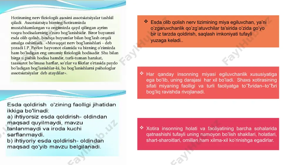 xotira haqida taqdimot - Page 5