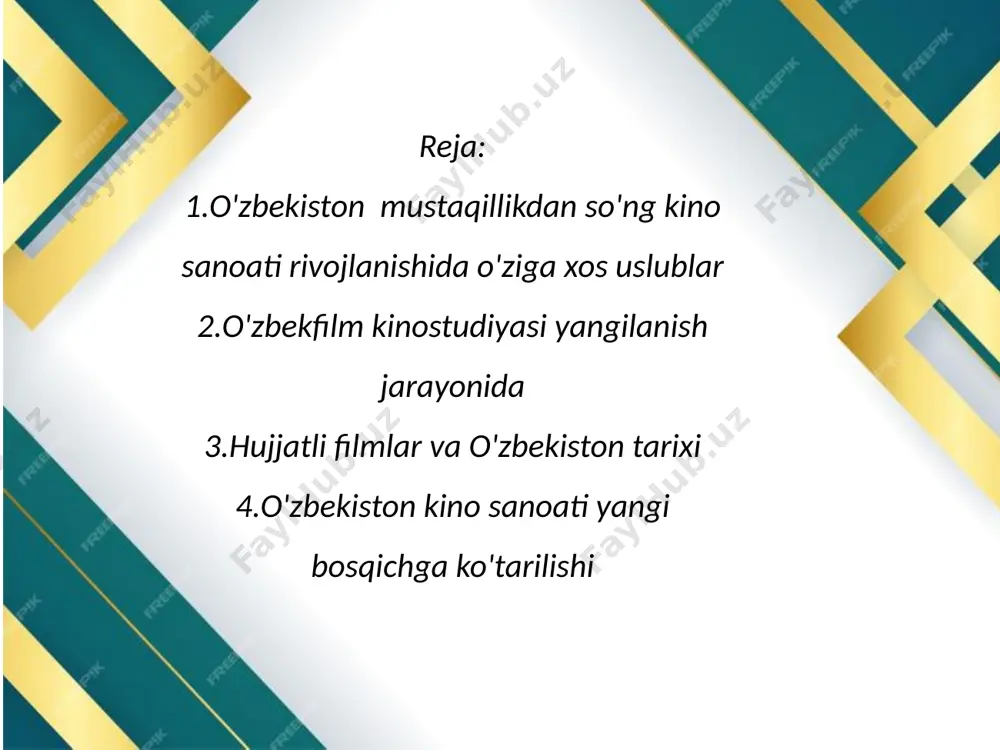 a nafaqat o'zbekiston, balki butun markaziy osiyo, shuningdek sobiq sovet ittifoqi hududida mashhur kino ishlab chiqaruvchi tashkilotlardan biri bo'lgan. o'zbekfilmning tarixi avval o'zbek milliy kino san'atining rivojiga, ya'ni o'zbek tilida aytilgan ilk filmlar asosida ko'rinadi. 1940-1960-yillarda o'zbekfilmsa, direktsiya va qo'shiqlar, balet va estrada san’atlari bilan bog'liq bo'lgan filmlar ishlab chiqarishni boshladi. o'zbekfilm 1958-yildan boshlab katta muvaffaqiyatlarga erishdi. bu davrda "maftuning", "yodgor", "bir mahallaning qizil gullari" kabi filmlar chiqdi. o'zbekfilm so'nggi yillarda faol ravishda yangi filmlar ishlab chiqara boshladi. o'zbek jamoatchiligida keng qamrovli auditoriyaga ega bo'lgan zamonaviy badiiy filmlar, komediyalar, dramalar va tarixiy filmlar ishlab chiqarilmoqda. o'zbekfilm's muvaffaqiyatlari o'zbekfilm nafaqat ichki bozor uchun, balki xorijiy kinokompaniyalar bilan ham hamkorlik qiladi. ular xalqaro kinofestivallarda ishtirok etishadi va albatta, o'z tajribalarini oshirishga qaratilgan ustunlikka ega. "yoshlar", "o'zbekiston", "navbahor" kabi festivallarda ko'plab filmlar taqdim etiladi, va ularning aksariyati mukofotlar va e'tirofga sazovor bo'ladi. o'zbekfilmning rivojlanish strategiyasi o'zbekfilm hozirda zamonaviy texnologiyalar, kino ishlab chiqarish jarayonlari …
