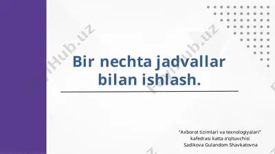 sql bog'lanishlar (joins) — PPTX