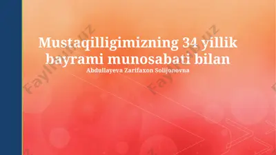 mustaqilik bayrami — PPTX