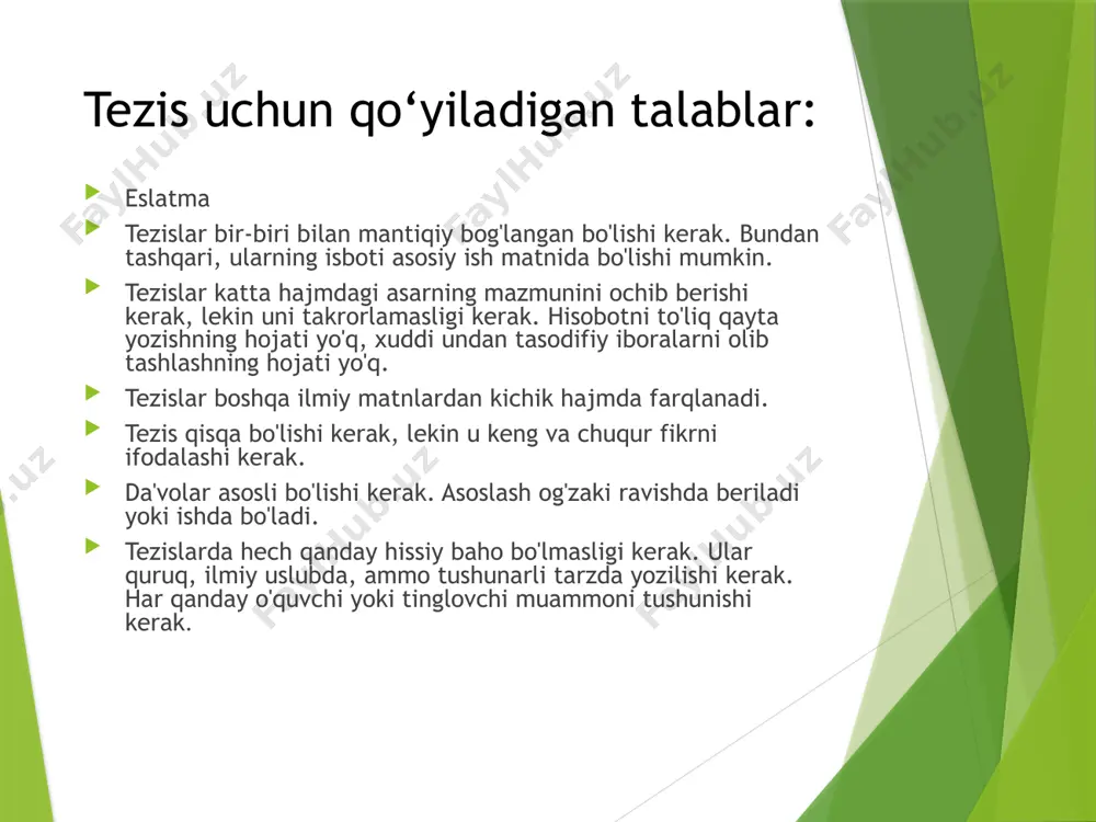 tezislar. tezis turlari - Page 4