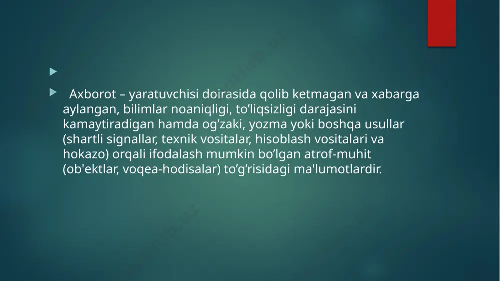 axborat turlari va xususiyatlari - Page 3
