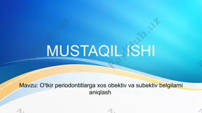periodont (periodontium) — PPTX