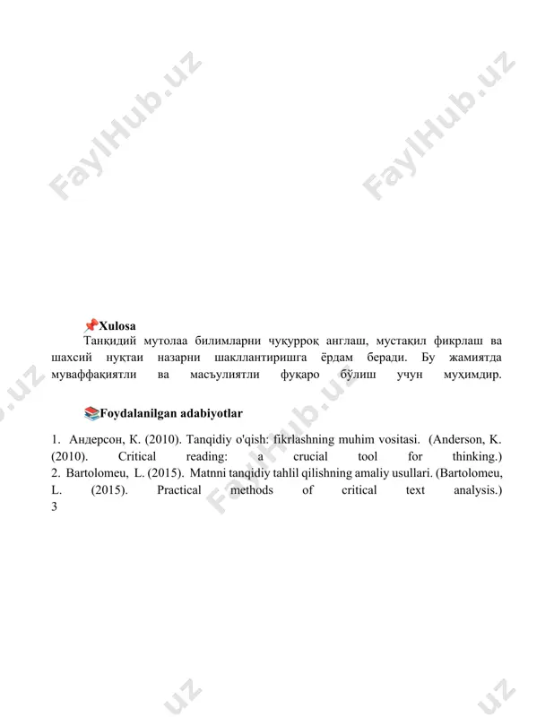 tanqidiy oʻqish va uning ahamiyati - Page 5