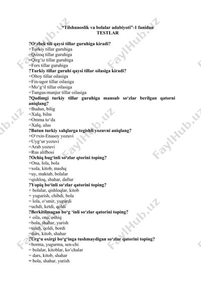 tilshunoslik va bolalar adabiyoti — DOCX