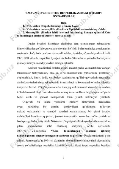 ijtimoiy o'zgarishlar — PDF
