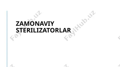 zamonaviy sterilizatorlar — PPTX