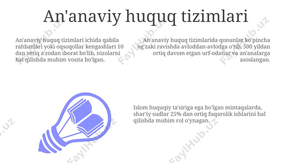 q bo'lgan yirik davlatlar mavjud bo'lib, ularning harbiy kuchlari asosan piyoda askarlar va yengil otliq qo'shinlardan tashkil topgan. o'rta asr sharqiy mamlakatlarida yer egaligi tizimi asosan iqta tizimiga asoslangan bo'lib, yerlar hukmdor tomonidan amaldorlar va harbiylarga vaqtinchalik mulk sifatida berilgan. soliq tizimi va iqtisodiyot oʻrta osiyo davlatlarida yer soliqlari, asosan, hosilning bir qismi yoki pul shaklida yigʻilib, davlat xazinasi ehtiyojlarini qoplashga yoʻnaltirilgan. 13-14-asrlarga kelib, soliq tizimi yanada murakkablashib, turli toifadagi aholi uchun turli soliq stavkalari joriy etilgan. soliq yigʻimining 10-15%i yer soligʻi hisobidan, qolgan qismi esa hunarmandchilik va savdo sohasidan tushgan soliqlardan tashkil topgan. jinoyat huquqi va jazo choralari jinoyat kodekslari, odatda, 100 dan ortiq moddalarni o‘z ichiga olib, turli jinoyatlar, masalan, o‘g‘rilik, qotillik va fitna uchun jazolarni belgilash bilan shug‘ullangan. jazolar, aybning og‘irligiga qarab, qamoq jazosi, badani jazolar (masalan, qamchilash) yoki mulk konfiskatsiyasi kabi turli shakllarda bo‘lgan. ba’zi davlatlarda, sud jarayonlari qat’iy tartibga solingan bo‘lib, guvohlar va dalillarni taqdim …