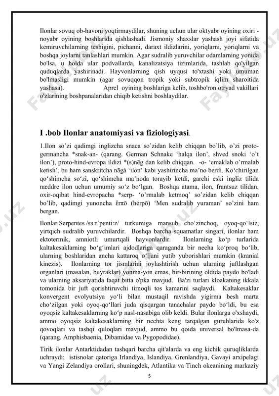 taqil ravishda yigirma besh marta choʻzilgan yoki oyoq-qoʻllari juda qisqargan tanachalar paydo boʻldi, bu esa oyoqsiz kaltakesaklarning koʻp nasl-nasabiga olib keldi. bular ilonlarga o'xshaydi, ammo oyoqsiz kaltakesaklarning bir nechta keng tarqalgan guruhlarida ko'z qovoqlari va tashqi quloqlari mavjud, ammo bu qoida universal bo'lmasa-da (qarang. amphisbaenia, dibamidae va pygopodidae). tirik ilonlar antarktidadan tashqari barcha qit'alarda va eng kichik quruqliklarda uchraydi; istisnolar qatoriga irlandiya, islandiya, grenlandiya, gavayi arxipelagi va yangi zelandiya orollari, shuningdek, atlantika va tinch okeanining markaziy qismidagi koʻplab kichik orollar kiradi.bundan tashqari, dengiz ilonlari hind va tinch okeanlarida keng tarqalgan. hozirda 520 ga yaqin avlod va 3900 ga yaqin turni oʻz ichiga olgan yigirmadan ortiq oilalar tan olingan.ular uzunligi 10,4 sm (4,1 dyuym) boʻlgan mitti barbados ilonidan uzunligi 6,95 metr (22,8 fut) boʻlgan retikulyar pitongacha boʻlgan oʻlchamlarga ega titanoboa cerrejonensis qazilmasining uzunligi 12,8 metr (42 fut) edi. ilonlar, ehtimol yura davrida, suvda yashovchi kaltakesaklardan paydo bo'lgan deb taxmin qilinadi, eng …