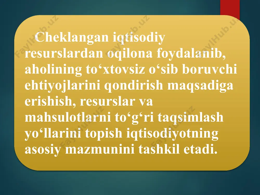 susiyatlari ta’sirida shakllanuvchi ehtiyoji. masalan, katta yoshdagi odamlar va bolalar, erkaklar va ayollar, oliy ma’lumotlilar va ma’lumotsizlar, sportchilar va spirtli ichimliklarga moyil kishilar va hokazolarning yakka ehtiyojlari tarkibi o`zaro farq qiladi. hattoki, bir jinsdagi, o`zaro teng va boshqa belgilari bo`yicha o`xshash insonlarning yakka ehtiyojlari ba’zi bir jihatdan farq qilishi mumkin. guruhiy ehtiyoj – bu ma’lum guruh yoki jamoalarga birlashgan kishilarning birgalikdagi ehtiyoji. bir oilaning ehtiyoji boshqa biridan, bir mehnat jamoasining ehtiyojlari boshqasidan o`z tarkibi va darajasi jihatidan farq qiladi. hududiy ehtiyoj – bu muayyan hududlarda istiqomat qiluvchi kishilarning birgalikdagi ehtiyoji. inson muayyan hududda istiqomat qilganligi sababli, uning ba’zi bir ehtiyojlari mazkur hududda istiqomat qiluvchi barcha insonlarning umumiy ehtiyojlari sifatida namoyon bo`ladi. masalan, har bir mahalla o`zining guzari, unda joylashgan savdo va maishiy xizmat ko`rsatish shoxobchalari, bolalar bog`chasi, dam olish joylari, istirohat bog`lari va boshqa inshootlarga ehtiyoj sezadi. umumjamiyat ehtiyojlari – bu jamiyat miqyosidagi barcha kishilar uchun umumiy bo`lgan ehtiyoj. har …