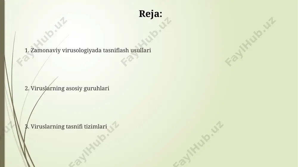 hujayra retseptorlari bilan o’zaro ta’sirlashuviga va immun tizimining javobiga bog’liq bo’lib, masalan, gripp virusi aqshda har yili 30 000 dan ortiq o’limga sabab bo’ladi. viruslarning patogenligi ularning replikatsiya tezligiga va hujayra shikastlanish mexanizmlariga bog’liq. masalan, ebola virusi gvineya kabi mamlakatlarda yuqori o’lim darajasiga (70% dan yuqori) ega bo’lgan gemorragik isitmani keltirib chiqaradi. retroviruslar oiv (odam immunitet tanqisligi virusi), retroviruslar oilasiga mansub boʻlib, dunyo boʻylab 37 milliondan ortiq odamni yuqtirgan va jahon sogʻliqni saqlash tashkilotining maʼlumotlariga koʻra, afrika qitʼasida eng yuqori tarqalgan. retroviruslar oʻzining genetik materialini rnk shaklida saqlaydi va teskari transkripsiya jarayoni orqali hujayra dnksiga birlashtiradi, bu esa 1970-yillarda amerika qoʻshma shtatlarida kashf etilgan muhim xususiyat hisoblanadi. retroviruslarning baʼzi turlari, masalan, onkogen retroviruslar, hujayralarni oʻsishini nazorat qiluvchi genlarga taʼsir qilib, saraton kasalliklarini keltirib chiqarishi mumkin, bu esa 10 dan ortiq turdagi saraton kasalliklarining rivojlanishiga sabab boʻlishi mumkin. ictv klassifikatsiyasi ictv viruslarni ularning genom tuzilishi (rnk yoki dnk), kapsid simmetriyasi (spiral, …