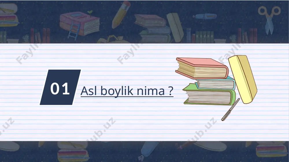 larli darajada yaxshiladi." yordamchi g‘oya: bu ma'lumot x kompaniyasining xizmat sifatini yaxshilashga oid misolni keltiradi, lekin u matnning asosiy fikri bilan bevosita bog‘lanmaydi. 04 asosiy va yordamchi ma'lumotlarni ajratish asosiy va yordamchi ma'lumotlarni ajratish ba'zida qiyin bo‘lishi mumkin, chunki ularning o‘rtasida nozik farqlar bor. biroq, ba'zi usullar yordamida farqni osonroq aniqlash mumkin: savollar berish: o‘quvchi matnni o‘qib bo‘lgach, quyidagi savollarni o‘zi uchun aniqlashi mumkin: "bu paragraflarda muhokama qilinayotgan asosiy fikr nima?" "bu ma'lumot nima uchun muhim?" "yordamchi ma'lumotlar matnning markaziy g‘oyasiga qanday ta'sir qiladi?" qisqartirish: agar matndagi ayrim fikrlarni qisqartirsangiz, sizning tushunishingiz uchun muhim bo‘lgan fikrlar qoladi. bu orqali asosiy va yordamchi ma'lumotlarni ajratishga yordam beradi. tuzilish: ko‘plab matnlar aniq tuzilishga ega bo‘ladi. odatda, asosiy ma'lumotlar matnning boshida yoki oxirida keltiriladi, yordamchi ma'lumotlar esa matnning o‘rtasida joylashgan bo‘ladi. xulosa asosiy va yordamchi ma'lumotlarni aniqlash o‘quvchining matnni samarali o‘zlashtirishi va tushunishini osonlashtiradi. asosiy ma'lumotlar matnning markaziy fikrlarini ifodalasa, yordamchi ma'lumotlar esa …