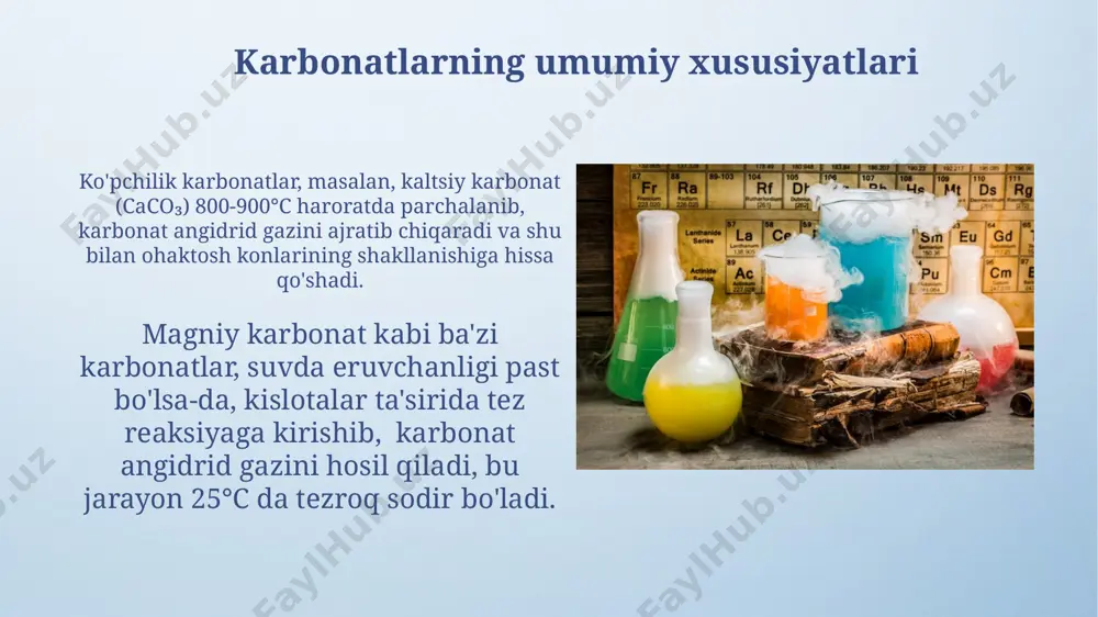 karbonatlar va ularning fizik-kimyoviy xossalari - Page 3
