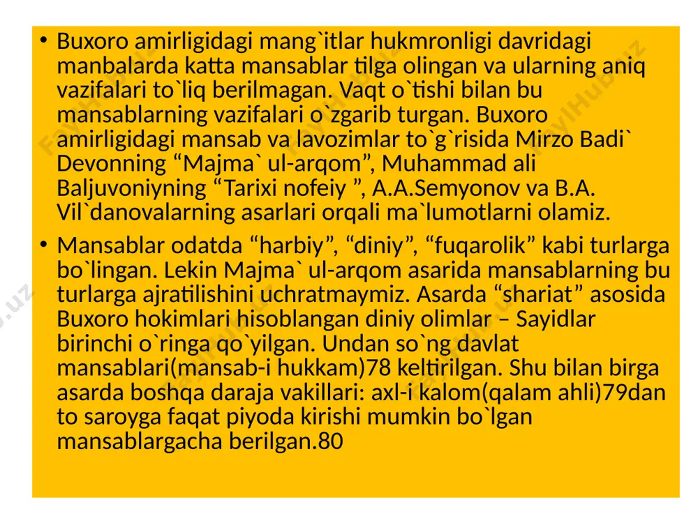 buxoro amirligining mansab va lavozimlar - Page 4