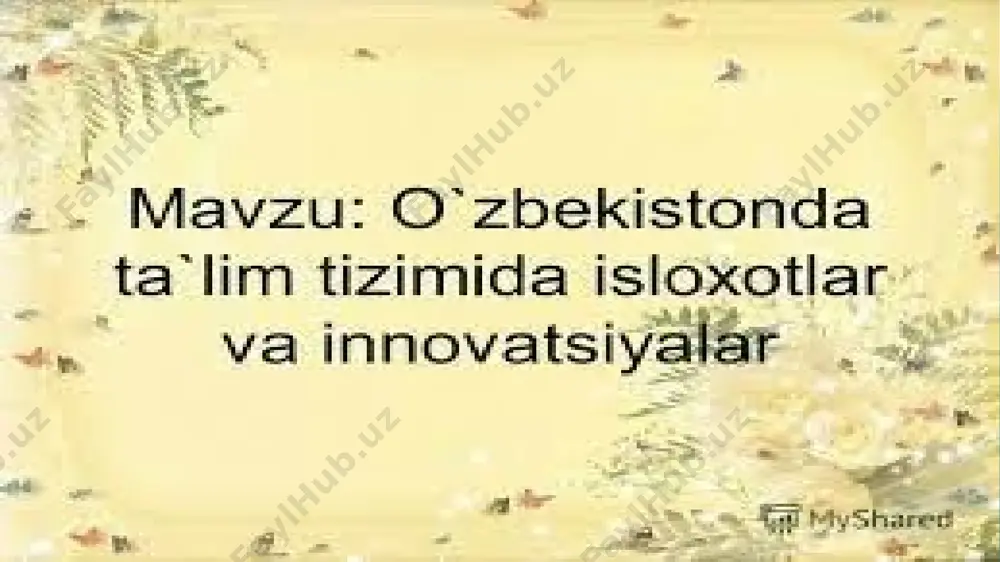 o'zbekistonda ta'lim tizimi mavzusida taqdimoti - Page 2