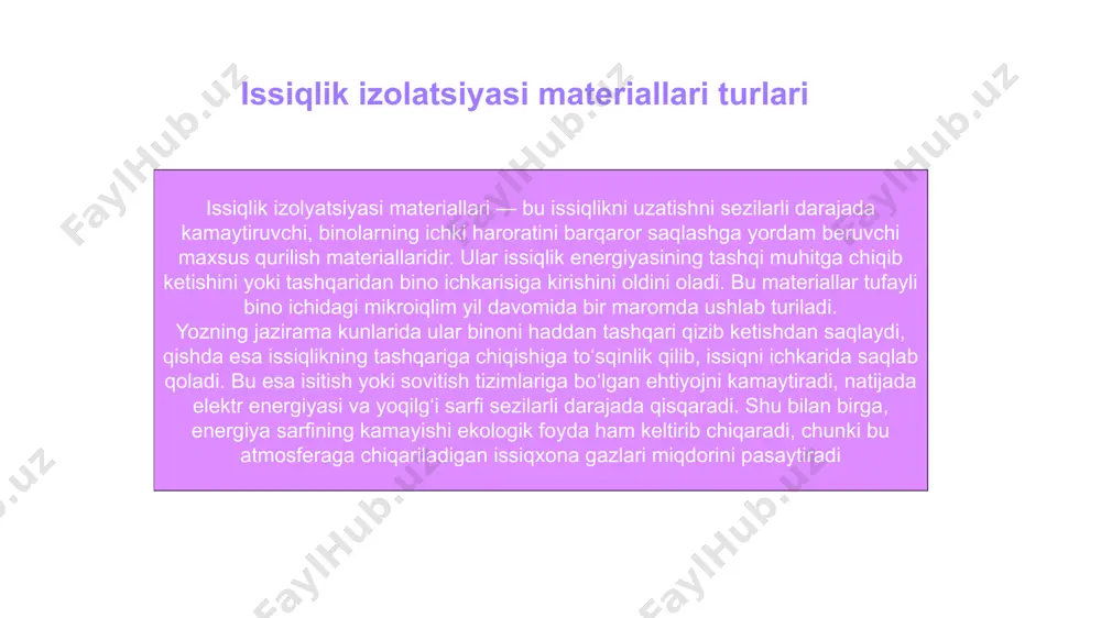 pardozlash va issiqlik izolyatsiya materiallarining tahlili - Page 5