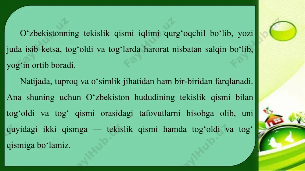 tabiat komplekslari tavsifi. o‘zbekistonning tabiiy geografik okruglari 7-sinf - Page 4
