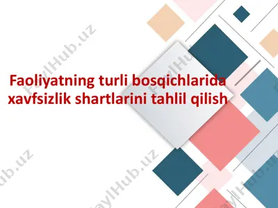 hayot faoliyati xavfsizligi — PDF