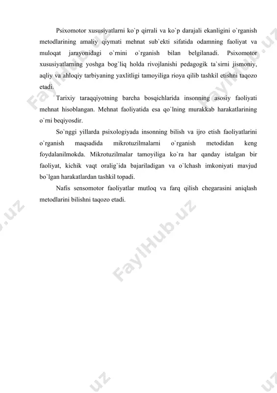 psixomotorika va ixtiyoriy harakatlarning o`rganilishi - Page 4