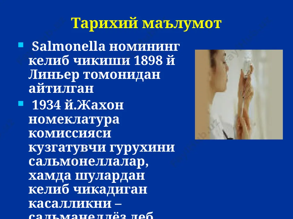 ологик (эндо, плоскирева, висмут-сульфит агар ), серологик (рнга, ифа, рка, рла, риа) даволаш: диета, стол №4 этиотроп терапия 5-7 то 14 кунгача давомида утказилиши мумкин. синдромал терапия хаётига хавф тугдирувчи синдромлар тугагунча давом эттирилади хамрок терапия 2 хафтагача давом этади. время от заражения до клинических проявлений варьирует при каждой форме ботулизма. для раневого ботулизма, инкубационный период составляет от 4 дo 14 дней, для ингаляционного ботулизма инкубационный период составляет от 24 дo 72 часов, для пищевого ботулизма, инкубационный период обычно составляет от 18 дo 36 часов хотя может колебаться от 2 часов to 8 дней. длительность инкубации напрямую связана от количества токсина и индивидуальной чувствительности к нему. болезнь обычно начинается с явлений нарушения черепно-мозговых нервов и затем прогрессирует к мышечной слабости. клинические проявления нарушений черепно-мозговых нервов включают нечеткость зрения и потерю способности видеть вблизи, двоение в глазах, птоз, сухость во рту, нарушения глотания, нарушение речи и амимичность лица. все синдромы ботулизма …