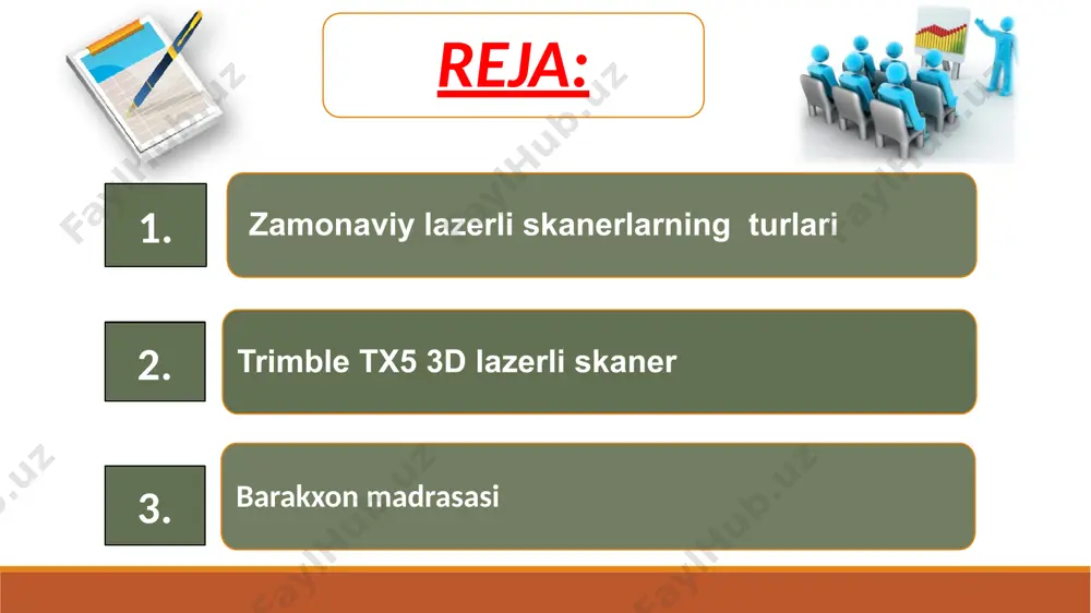 va undan 5 soatgacha ishlashi mumkin. ish vaqtida to'g'ridan-to'g'ri zaryadlash mumkin. foydalanuvchilar ham brauzerni wlan orqali masofadan boshqarish, o'chirish va ma'lumotlarni ko'rish hamda yuklab olish uchun nazorat qilishlari mumkin. riegl vmx-450 trimble tx5 3d lazerli skaner trimble tx5 3d lazerli skaner 2. trimble tx5 3d lazerli skaner trimble® tx5 3d lazerli skaner batafsil ma'lumot uchun yuqori tezlikda uch o'lchamli lazerli skanerdir o'lchov va hujjat. lazer brauzer juda lazer texnologiyasini ishlab chiqaradi murakkab muhitlar va geometriyalarning batafsil o'lchamlari faqat bir necha daqiqada. olingan natijalar millionlab 3d o'lchash nuqtalarining yig'ilishi. asosiy xususiyatlar: yuqori aniqlik. oliy ruxsatda. yuqori tezlik. ichki sensorli displey orqali intuitiv nazorat. kichik o'lchamlari, engilligi va integratsiyalangan tezkor zaryadlangan batareyasi tufayli yuqori mobillik. birlashgan rangli kamera tufayli fotorealistik 3d rangli skanerlash. avtomatlashtirilgan skanerlash ma'lumotlarini avtomatik tarzda to'ldirish uchun o'rnatilgan ikki tomonlama eksa kompensatori. telefonga o'rnatilgan kompas va altimeter orqali yo'nalish va balandlik ma'lumotlarini tekshiradi. wlan-dan skanerni masofadan nazorat qilish. lazerli …