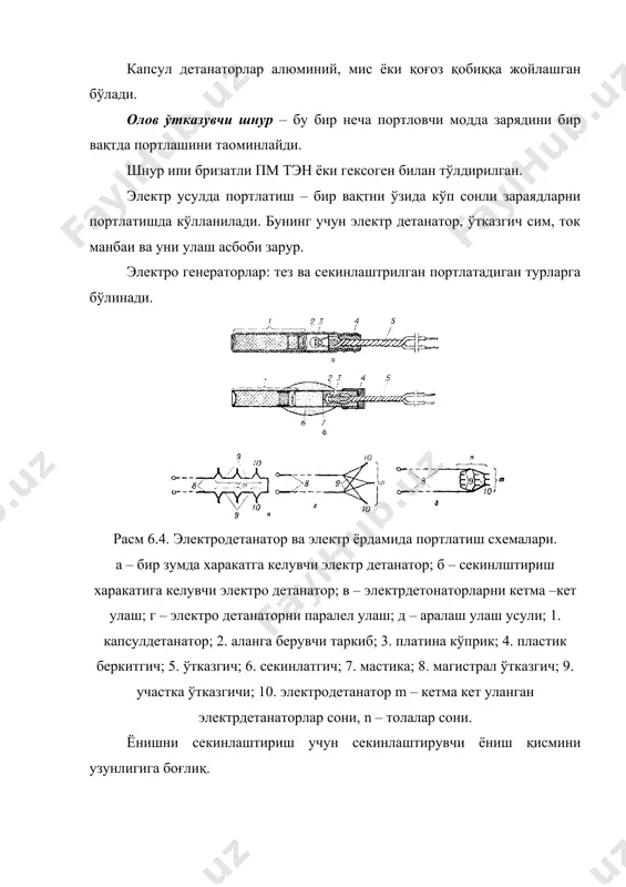 ортиши мумкин. портлатиш ишлари тугагач ортиб қолган портловчи моддалар омборга қайтарилиши зарур. адабиётлар: 1. ангизитов в.а. «технология возведения зданий и сооружений» москва асв 2000. 2. атаев с.с., данилов н.н. и др. «технология строителного производства» м.стройиздат 1984. 3. беляков ю.и., левинзон а.л. и др. «земляне работ» м. стройиздат 1990 4. завряжин н.н. и др. производство отделочнх работ в строителpстве (зарубежнй опт) м.стройиздат 1987. image1.png image2.png