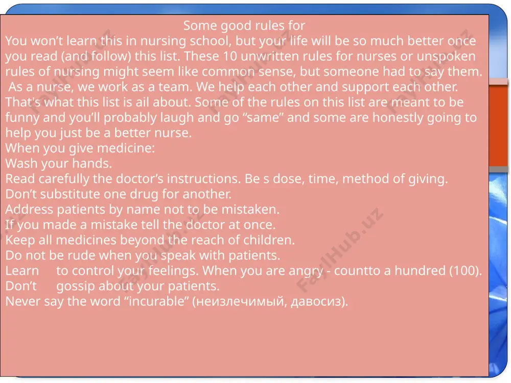 some good rules for nurses - Page 4