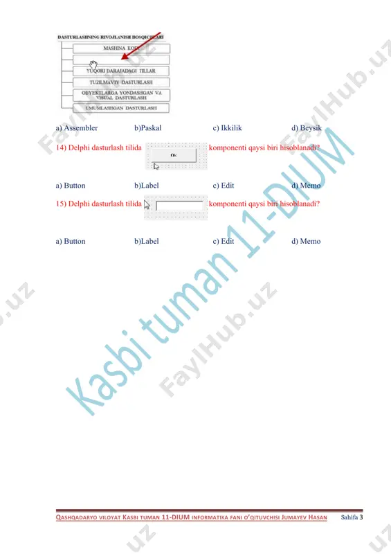10-sinflar ushun informatika fanidan pisa test - Page 3