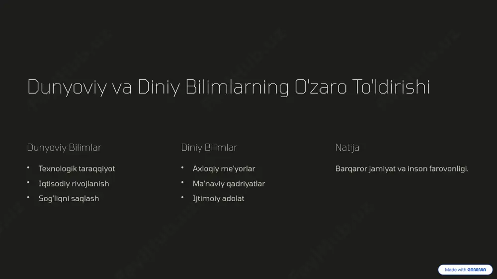 dunyoviy va diniy bilimlar munosabatining ahamiyati - Page 5