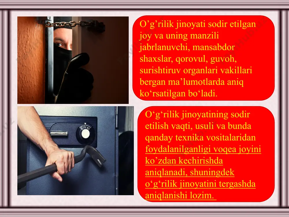 o’g’rilik jinoyatining kriminalistik tavsifi - Page 4
