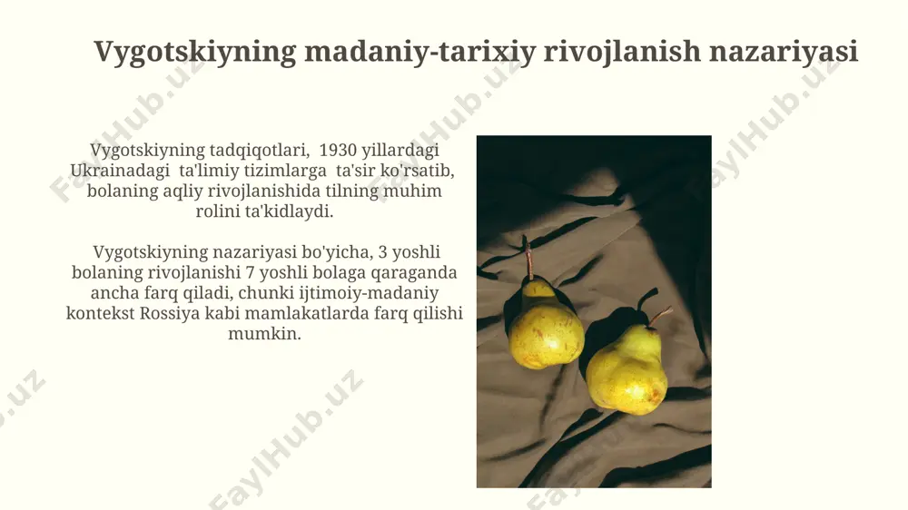 rlin shahrida ishlab chiqilgan bo'lib, uning asosiy g'oyasi rivojlanishning butun hayot davomida davom etayotganligi, 4 ta asosiy bosqichga bo'linishi va har bir bosqichning o'ziga xos xususiyatlari mavjudligini ta'kidlaydi. umumiy nuqtai 19-asr oxiri va 20-asr boshlarida, ayniqsa, germaniya va fransiya kabi yevropa mamlakatlarida, hayot bosqichlarini ijtimoiy qatlamlashtirish nazariyalari jadal rivojlana boshladi, bu jarayonlarning 3 ta asosiy omilga bog'liqligini ko'rsatdi. hayot bosqichlarining qatlamlashuvi haqidagi ko'plab nazariyalar, 5-10 yosh oralig'idagi bolalarning ijtimoiylashuv darajasi va ta'lim olish imkoniyatlari kabi omillarni hisobga olgan holda, turli xil milliy kontekstlar, masalan, aqsh va yaponiya,ni taqqoslab o'rganishni taklif qiladi. banduraning ijtimoiy kognitiv nazariyasi banduraning ijtimoiy kognitiv nazariyasi, 1960-yillarda aqshda paydo bo'lib, insonning o'z-o'zini samarali boshqarish qobiliyatini 3 asosiy omil: o'z-o'zini samaradorlikka ishonch, maqsad qo'yish va natijalarni kuzatish orqali tushuntiradi. nazariya, 4 ta asosiy jarayon – diqqat, ushlab turish, takrorlash va motivatsiya orqali shaxsning ijtimoiy muhitdan o'rganishini va xatti-harakatlarini shakllantirishini ta'kidlaydi, bu jarayonlar o'spirin davrida 13-17 yosh oralig'ida ayniqsa …