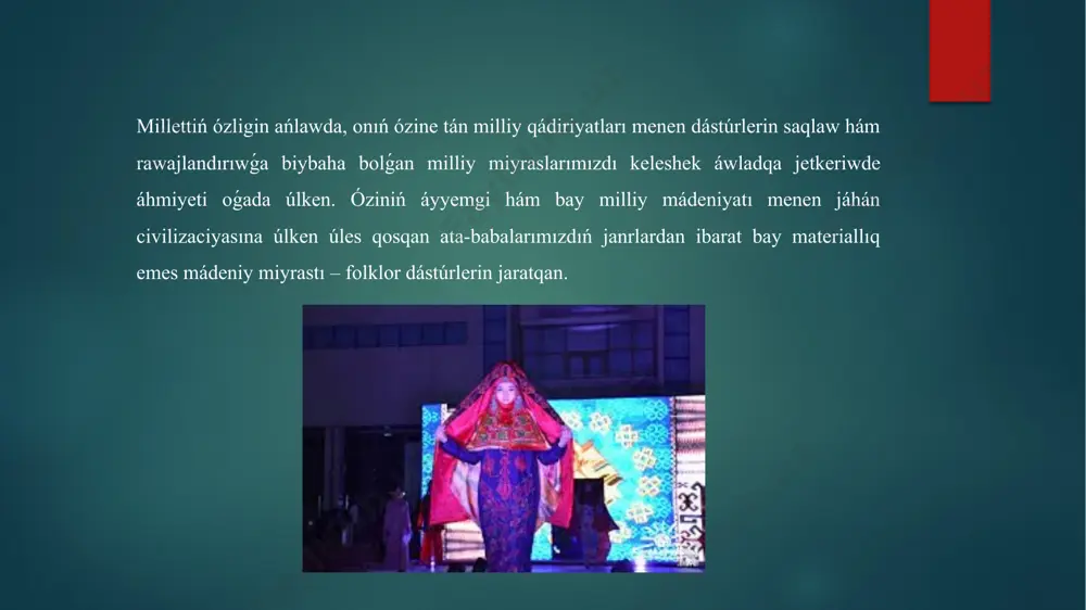 ilip kelininiwinde, ásirese mektepke shekemgi bilimlendiriw sistemasınıń birlemshi hám áhmiyetli ekenligi kórsetiledi. bul baǵdaradaǵı jumıslardı shólkemlestiriwde, salamat áwlad tárbiyasın jetilistiriwde, jetik kadrlardıń támiyinleniwi áhmiyetli bolıp tabıladı. mámleketimiz basshısınıń 2017-jıl 30-sentyabrde «mektepke shekemgi bilimlendiriw sistemasın túp-tiykarınan jetilistiriw ilájları haqqında»ǵı pármanı qabıl etildi. pármanda áhmiyetli wazıypalar hám tiykarǵı baǵdarlar belgilep berildi. usı qarar boyınsha, bul tarawda óz aldına ministrlik - ózbekstan respublikası mektepke shekemgi bilimlendiriw ministrligi shólkemlestirilip, jańa ministrlikke mektepke shekemgi mákemeleriniń mámleketlik hám mámleketlik emes tarmaǵın keńeytiw, materiallıq-texnikalıq bazasın bekkemlew, olardı maman pedagog kadrlar menen támiyinlew, mákemelerge balalardı qamtıp alıwdı keskin kóbeytiw, tálim-tárbiya processlerine zamanagóy bilimlendiriw baǵdarlamaları menen texnologiyaların engiziw arqalı balalardı mektepke tayarlawdıń sapasın túp-tiykarınan jaqsılaw wazıypaları júklendi. búgingi kúnde bul wazıypalar boyınsha mámleketlik baǵdarlama qabil etilip, keń kólemli jumıslar ámelge asırılmaqta, sebebi biziń "oriental art and culture" scientific-methodical journal - (3) iii/2020 issn 2181-063x 523 http://oac.dsmi-qf.uz keleshek dawamshıları bolǵan perzentlerimiz turmısta óz ornına iye insanlar bolıp jetilisiwi kerek. sebebi …