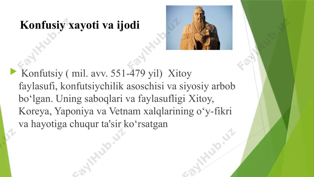 bo‘lib, ijtimoiy qonun ta'sirida o‘sadi. komenskiy, tarbiyachi boladagi iste'dodni o‘stirishi kerak. agar bola pedagogik ta'sirsiz yashasa, bu iste'dod tasodifan o‘sadi. kishi dunyoga kelganda kishiga xos iste'dodga ega bo‘ladi. viii-ix аsirlarning ikkinchi yarmida chet el pedagoglarining g’oyalari 1.k.d. ushinskiy, lev nikolayevich tolstoy, georg kershenshteyner, djon dyuilarning jahon pedagogika sohasidagi o‘rni 2.mariya montessori, stanislav teofelovich shatskiy, povel petrovich blonskiy, anton semyonivich makarenkolarning tarbiya sohasidagi qarashlari konstantin dmitriyevich ushinskiy 1824-yil 19-fevralda tula shahrida tug‘ilgan. 1870-yil 22-dekabrda vafot etgan. odessa, kiyevda dafn etilgan. u novgorod -severskdagi gimnaziyada o‘rta ma'lumot olgach, 1840-yilda moskva universitetining adliya (yuridik) fakultetida o‘qidi, mustaqil ravishda rus, nemis, frantsuz tillarini o‘rgandi. universitetni tamom qilgandan keyin yaroslavldagi adliya litseyida qomus, qonunshunoslik, davlat huquqi va moliya fanlari kafedrasiga professor lavozimini bajaruvchi qilib tayinlandi. k.d.ushinskiyning g’oyalari к.д.ушинскийнинг асосий педагогик ғоялари nazariya bilan amaliyot birligi ona tili tarbiya vositasi tarbiya xaqida axloqiy tarbiya ayollar talimi pedagogikaning boshqa fanlar bilan bog’liqligi pedagog shaxs mexnat tarbiyaninig sohasi …