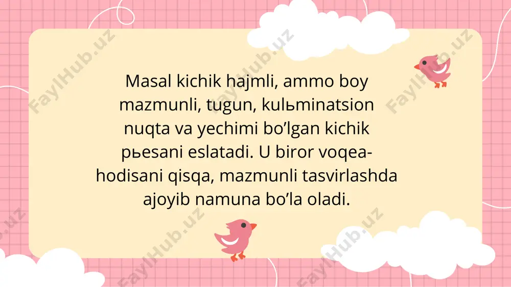 masal janridagi asarlarni o'qitish metodikasi - Page 5