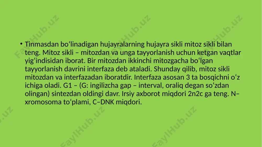 mitoz va uning biologik xususiyatlari - Page 3