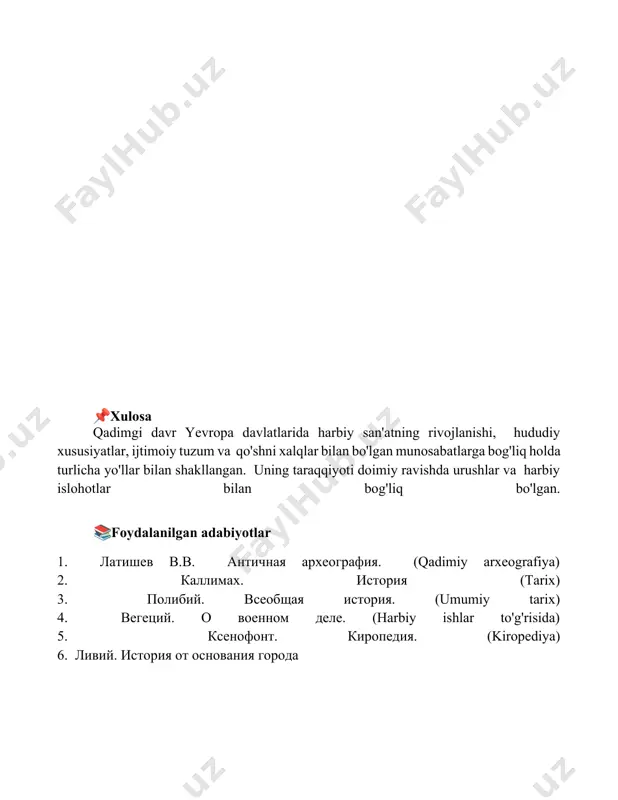 qadimgi davrda yevropa davlatlari harbiy san’ati - Page 5