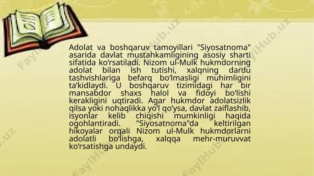 nizomumulkning siyosatnoma asaridagi hikoyalar tahlili - Page 4