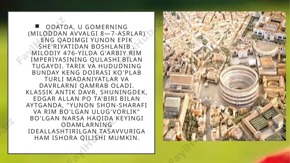 siyalarida rivojlangan g’oyalar bilan o’zaro urug’lantirishdan foyda ko’rdi; ikkinchidan, u qaysidir darajada iskandarning vorislari tomonidan asos solingan qirollikdagi qirollik homiylari tomonidan qo'llab-quvvatlangan . ayniqsa, iskandariya shahri miloddan avvalgi 3-asrda yirik ilmiy tadqiqot markaziga aylandi. ptolemey i soter (miloddan avvalgi 367–282) va ptolemey ii filadelf (miloddan avvalgi 309–246) davrida u yerda tashkil etilgan ikkita muassasa kutubxona va muzey edi . platon akademiyasi va aristotel litseyidan farqli o'laroq , bu muassasalar ptolemeylar tomonidan rasman qo'llab-quvvatlangan, ammo homiylik darajasi hozirgi hukmdorning siyosatiga bog'liq bo'lishi mumkin edi. harmonia macrocosmica (1661) da tasvirlangan ptolemey samoviy harakati tizimi ellinistik olimlar o'zlarining ilmiy tadqiqotlarida, masalan, hodisalarga matematikani qo'llash yoki empirik ma'lumotlarni ataylab yig'ish kabi oldingi yunon tafakkurida ishlab chiqilgan tamoyillardan foydalanganlar. ellinistik ilm-fanga berilgan baho juda xilma-xildir. ingliz klassik olimi kornford "barcha eng muhim va o'ziga xos ish miloddan avvalgi 600 yildan 300 yilgacha bo'lgan uch asrda amalga oshirilgan" deb hisoblagan nuqtai nazardan bir chetda. ikkinchi tomonda …