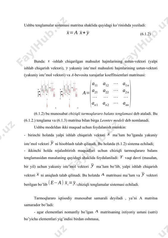 standart hatoligini hisoblaymiz. approksimatsiyaning o’rtacha standart hatoligi . 2) fisherning f-kriteriyasini hisoblaymiz: bu erda n-kuzatuvlar soni, m-erkli o’zgaruvchilar soni 5,1 darajasi = 0,05 bo’lganda fisher f-kriteriyasi qiymatlari jadvaliga asosan f jad =5,59 xulosa qilib shuni ta’kidlash mumkinki, tenglamaning parametrlari statistik ahamiyatga ega emasligi haqidagi h0 gipotezani qabul qilinadi. ushbu natijalar ko’rib chiqilgan bog’lanishlar zichligi nisbatan yuqori emasligi va kuztuvlar sonining kamligi bilan tasdiqlanadi. oleobject3.bin image5.wmf oleobject4.bin image6.wmf oleobject5.bin image7.wmf oleobject6.bin image8.wmf oleobject7.bin oleobject8.bin image9.wmf oleobject9.bin image10.wmf oleobject10.bin image11.wmf oleobject11.bin image12.wmf oleobject12.bin image13.wmf oleobject13.bin image14.wmf oleobject14.bin image15.wmf oleobject15.bin image16.wmf oleobject16.bin image17.wmf oleobject17.bin oleobject18.bin oleobject19.bin image18.wmf oleobject20.bin oleobject21.bin image19.wmf oleobject22.bin image20.wmf oleobject23.bin image21.wmf oleobject24.bin image22.wmf image2.wmf oleobject25.bin image23.png image24.png oleobject1.bin image3.wmf oleobject2.bin image4.wmf i x ij x j x i y j ij ij x a x = ï ï î ï ï í ì + + + + = + + + + = + + + + = n n …
