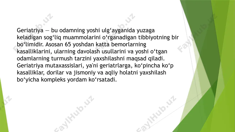 gerontologiya. keksa yoshdagi bemorlarni parvarishlash - Page 5