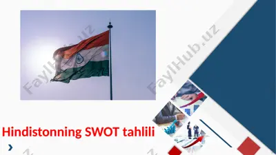 hindistonning swot tahlili — PPTX